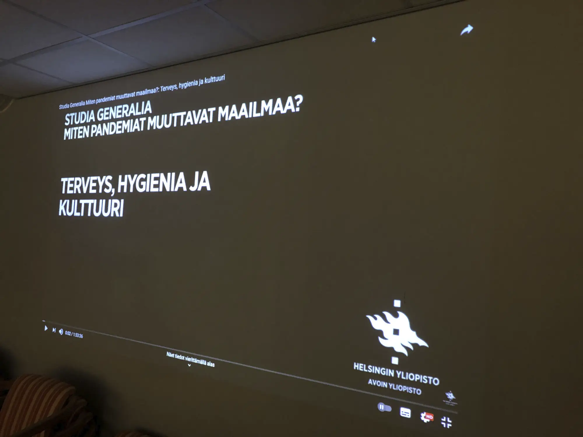 Katsoimme Helsingin yliopiston Studia Generalia -videoluentoa
