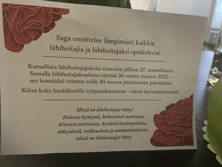 Kansallinen lähihoitajapäivä 27.1.