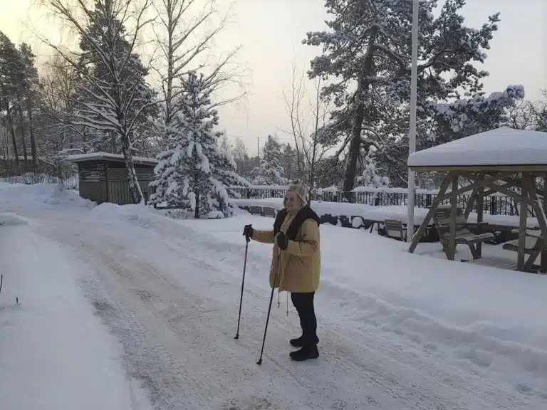 Kaunis talvinen maisema