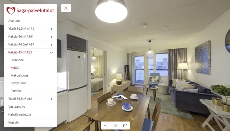 Tutustu asuntoihimme virtuaaliesittelyssä